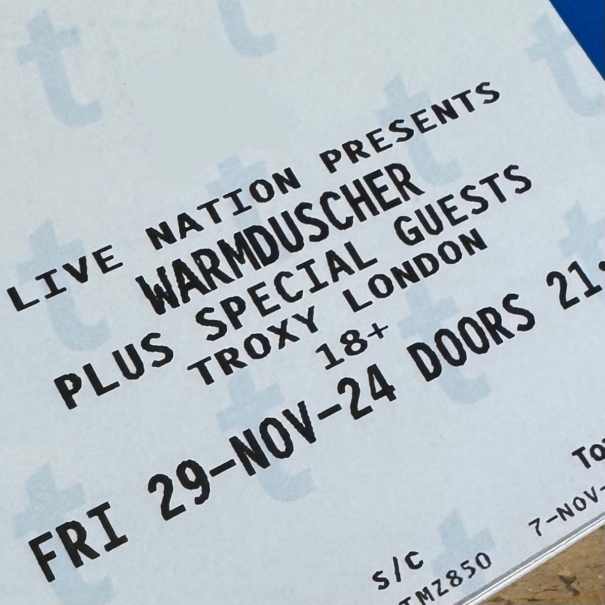 Warmduscher - Troxy + Dash The Henge Store Instore Ticket