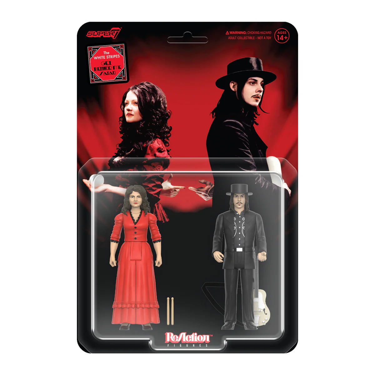White Stripes ReAction Figures Wave 1 - The White Stripes 2-Pack (Get Behind Me Satan)