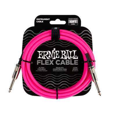 Ernie Ball - FLEX INSTRUMENT CABLE 10FT PINK